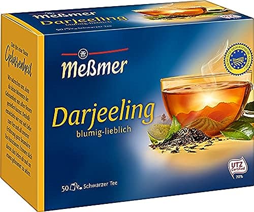 Meßmer Darjeeling | 50 Teebeutel | Vegan | Glutenfrei | Laktosefrei von Meßmer