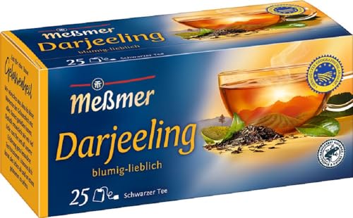 Meßmer Darjeeling | blumig-lieblich | 25 Teebeutel | Vegan | Glutenfrei | Laktosefrei von Meßmer