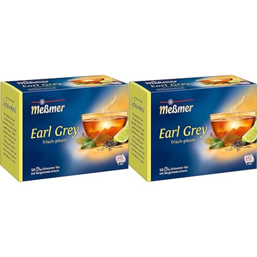 Meßmer Earl Grey | 50 Teebeutel | Vegan | Glutenfrei | Laktosefrei (Packung mit 2) von Meßmer