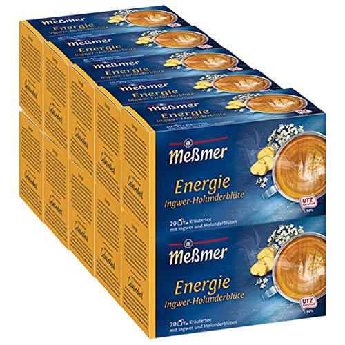 Meßmer Energie Ingwer-Holunderblüte 10er Pack von Meßmer