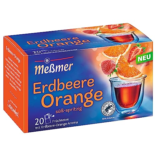 Meßmer Erdbeere-Orange / 20 Teebeutel / Glutenfrei / Laktosefrei / Vegan von Meßmer