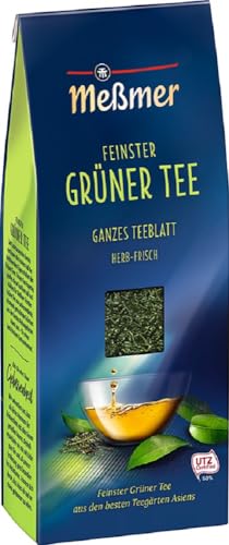 Meßmer Feinster Grüner Tee | Ganzes Teeblatt | 150 g | herb-frisch | Vegan | Glutenfrei | Laktosefrei von Meßmer