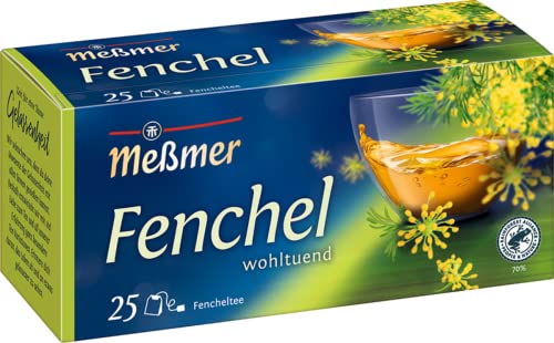 Meßmer Fenchel, 25, Teebeutel, Vegan, Glutenfrei, Laktosefrei, 75g von Meßmer