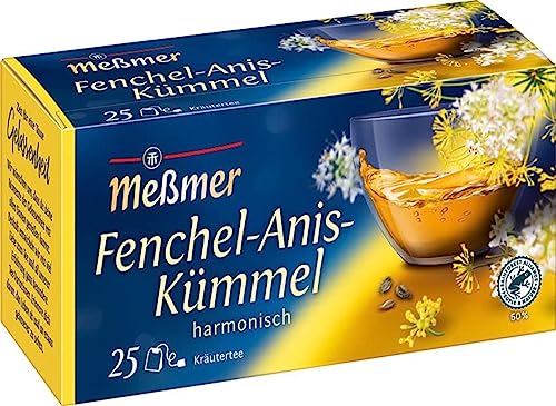 Meßmer Fenchel-Anis-Kümmel | 25 Teebeutel | Vegan | Glutenfrei | Laktosefrei von Meßmer