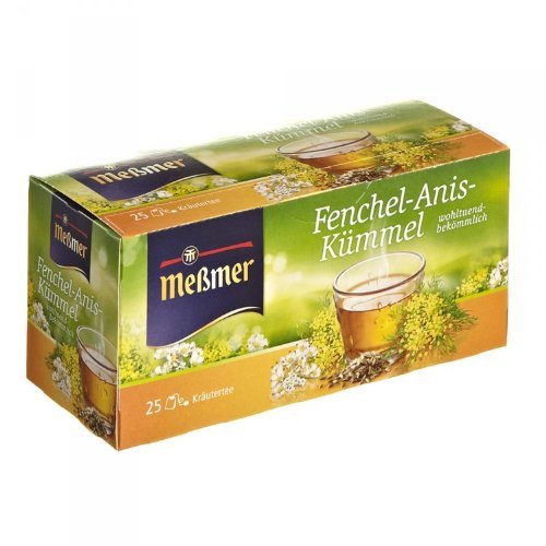 Meßmer Fenchel-Anis-Kümmel 25 Teebeutel - 12 Packungen von Meßmer