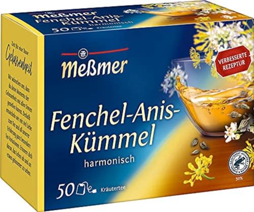 Meßmer Fenchel-Anis-Kümmel | 50 Teebeutel | Vegan | Glutenfrei | Laktosefrei von Meßmer