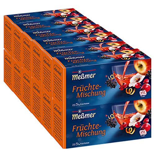 Meßmer Früchte-Mischung herzhaft-fruchtig 25 Teebeutel - 12 Pack von Meßmer