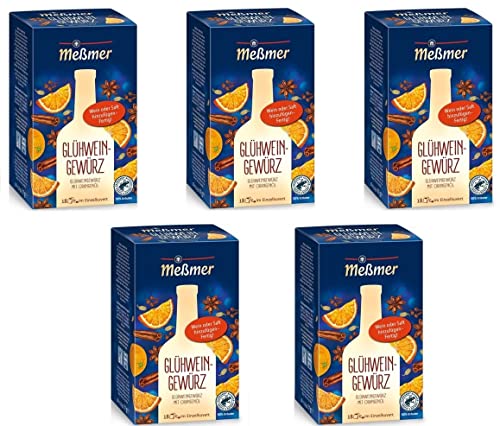 Meßmer Glühwein-Gewürz 10 Teebeutel, 5er Pack (5 x 15 g) von Meßmer