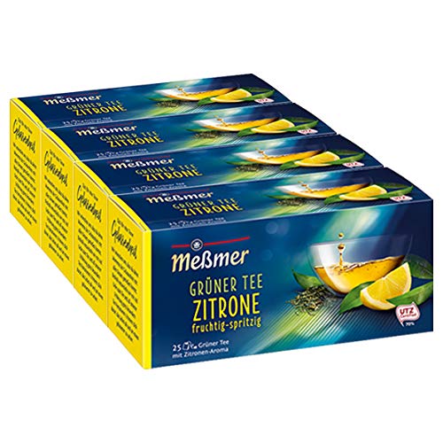 Meßmer Grüner Tee Zitrone 25 TB, 4er Pack (4 x 43.75 g) von Meßmer