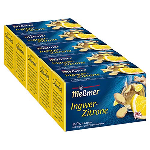 Meßmer Ingwer-Zitrone 20 TB, 5er Pack (5 x 35 g) von Meßmer