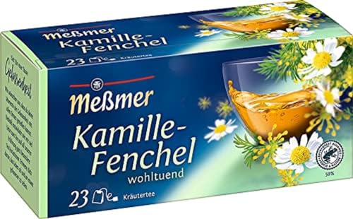 Meßmer Kamille-Fenchel | 23 Teebeutel | Wohltuend | Vegan | Glutenfrei | Laktosefrei von Meßmer