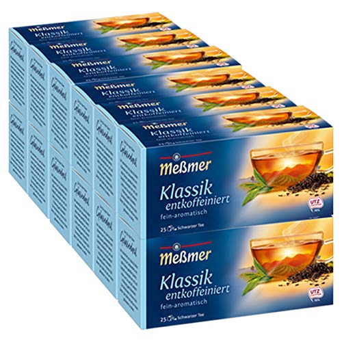 Meßmer Klassik entcoffeiniert, 12er Pack (12 x 25 x 1,75 g Packung) von Meßmer