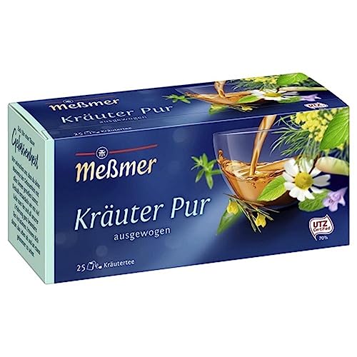 Meßmer Kräuter pur | 25 Teebeutel | Vegan | Glutenfrei | Laktosefrei von Meßmer