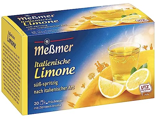 Meßmer Ländertee I Italienische Limone Tee I 20 Teebeutel I Glutenfrei I Laktosefrei I Vegan von Meßmer