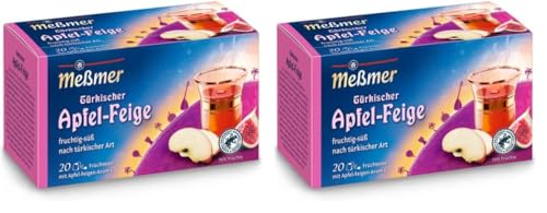 Meßmer Ländertee | Türkischer Apfel-Feige Tee | 20 Teebeutel | Glutenfrei | Laktosefrei | Vegan (Packung mit 2) von Meßmer
