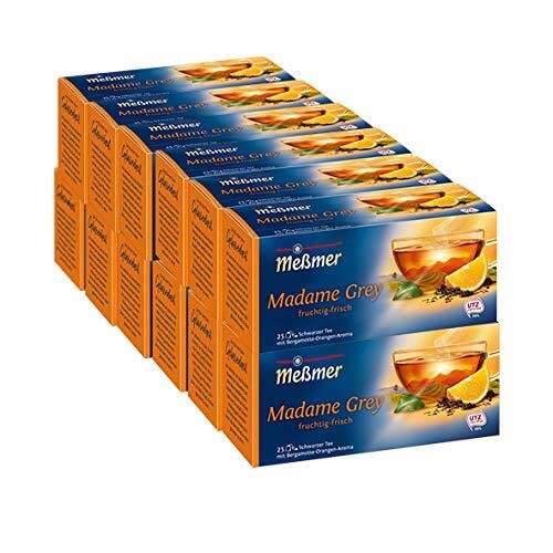 Messmer Madame Grey, Schwarzer Tee 25 Beutel, 12er Pack (12 x 44 g) von Meßmer