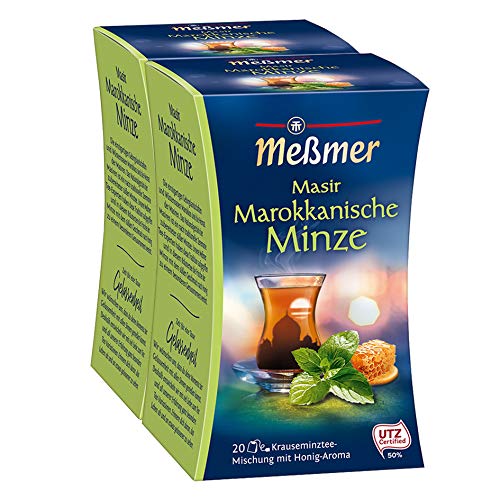 Meßmer Marokkanischer Masir, Minze-Honig 20 Teebeutel, 2er Pack (2 x 40 g Packung) von Meßmer