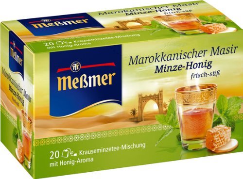 Meßmer Marokkanischer Masir, Minze-Honig 20 Teebeutel, 5er Pack (5 x 40 g Packung) von Meßmer