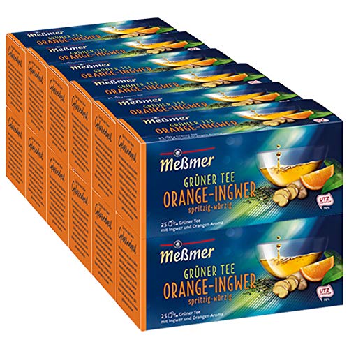 Meßmer Orange-Ingwer fruchtig-spritzig 25 Teebeutel - 12 Packung von Meßmer