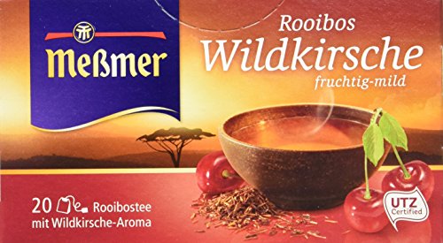 Meßmer Rooibos Wildkirsche 20 TB, 2er Pack (2 x 40 g Packung) von Meßmer