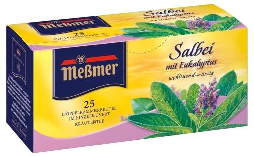 Meßmer Salbei mit Eukalyptus, 12er Pack (12 x 25 x 1,75 g Packung) von Meßmer