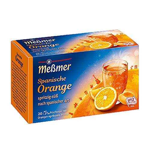 Meßmer Spanische Fiesta Orange-Aprikose, 20 Beutel, 8er Pack (8 x 50 g) von Meßmer