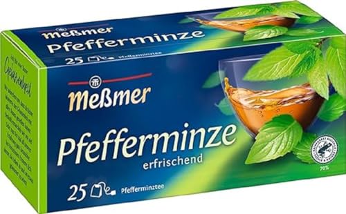 Meßmer Pfefferminze I 25 Teebeutel I Vegan I Glutenfrei I Laktosefrei von Meßmer