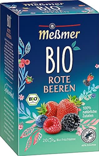 Meßmer Bio Rote Beeren | 100% natürliche Zutaten | 20 Teebeutel | Vegan | Glutenfrei | Laktosefrei von Meßmer