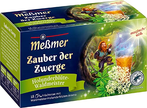 Meßmer Zauber der Zwerge | Holunderblüte-Waldmeister | 18 Teebeutel | Vegan | Glutenfrei | Laktosefrei von Meßmer