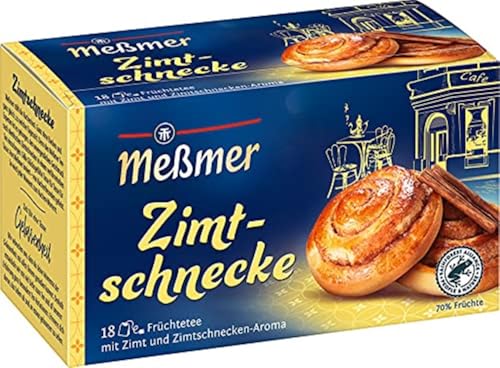 Meßmer Zimtschnecke | 18 Teebeutel | Vegan | Glutenfrei | Laktosefrei von Meßmer