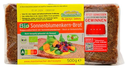 Mestemacher Bio Sonnenblumenkern-Brot, 9er Pack (9 x 500g) von Mestemacher