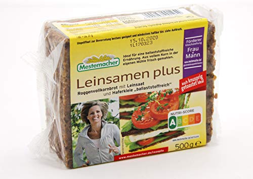 Mestemacher Leinsamen plus Roggenvollkornbrot, 9er Pack (9 x 500g) von Mestemacher