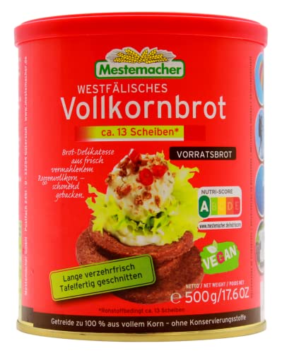 Mestemacher Vollkornbrot/Dose, 12er Pack (12 x 500 g) von Mestemacher