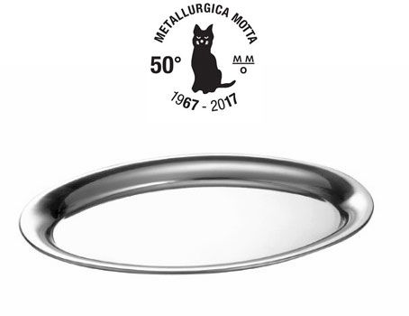 Motta Tablett Edelstahl oval klein Motta Tablett Edelstahl oval klein von Metallurgica Motta
