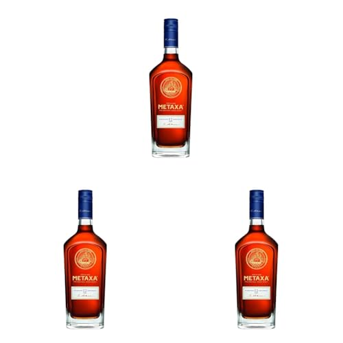 Metaxa 12 Sterne mit 40% vol. | Einzigartiger Brandy aus Griechenland (1 x 0,7l) (Packung mit 3) von Metaxa