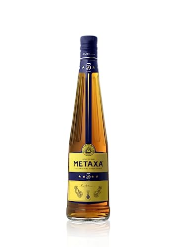 Metaxa 5 Sterne mit 38% vol. | Einzigartiger Brandy aus Griechenland (1 x 1,0l) von Metaxa