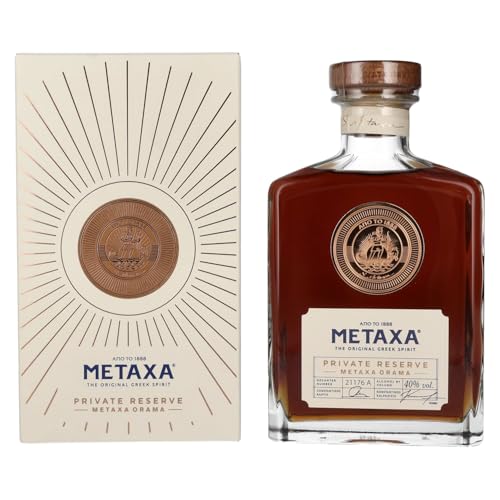 Metaxa Private Reserve mit 40% vol. | Premium-Brandy aus Griechenland in hochwertiger Geschenkverpackung | Perfektes Geschenkset für Metaxa-Liebhaber (1 x 0,7l) von Metaxa