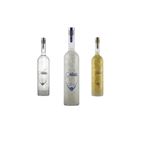 Vodka Metel Set, 3 Flaschen, 0,7L 40% (0,7 L / 2,1 l.) von Metel, Meteliza