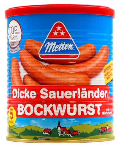 Metten Dicke Sauerländer Bockwurst, 6er Pack (6 x 400g) von Metten