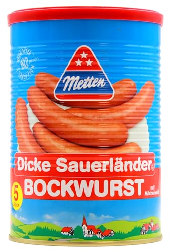 Metten Dicke Sauerländer Bockwurst, 6er Pack (6 x 500g) von Metten