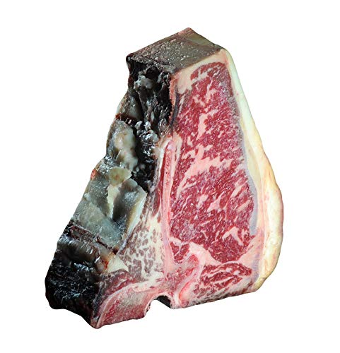 T-Bone-Steak (700g) - Dry Aged, großes Steak mit Roastbeef- & kleinem Filetanteil, zum Grillen oder Kurzbraten - herzhaft , ausgereift & aromatisch von Metzgerei DER LUDWIG