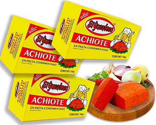 El Yucateco Achiote Paste 100g - (Pack von 3) Annato Samen Taco Gewürz von mexhaus