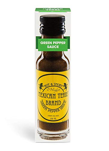 Mexican Tears® - Green Pepper Sauce - 3er Pack, scharfe Sauce aus Chili & Meersalz, perfekt als Grill-Zubehör für BBQ Sauce, Pulled Pork & zum Aufpeppen von Suppen [3x100ml Chilisauce] von Mexican Tears