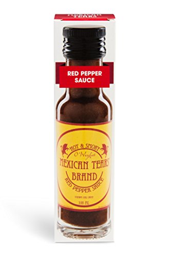 Mexican Tears® - Red Pepper Sauce, scharfe Sauce aus Chili & Meersalz, perfekt als Grill-Zubehör für BBQ Sauce, Pulled Pork & zum Aufpeppen von Spareribs [100ml Chilisauce] von Mexican Tears