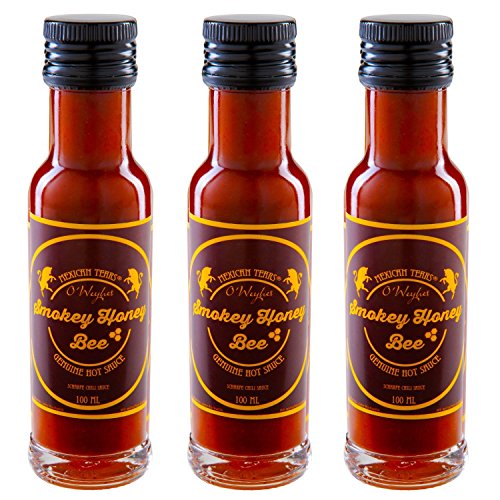 Mexican Tears® - Smokey Honey Bee 3er-Pack, scharfe Sauce aus Chipotle Chilis und edlem Honigessig [3x100ml Chilisauce] von Mexican Tears