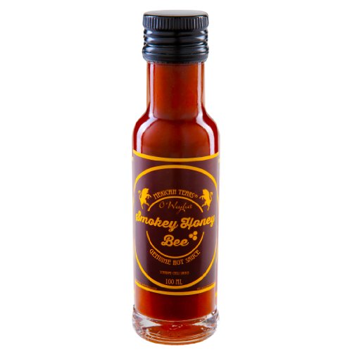 Mexican Tears® - Smokey Honey Bee Sauce, scharfe Sauce aus Chili & Meersalz, perfekt als Grill-Zubehör für BBQ Sauce, Pulled Pork & zum Aufpeppen von Spareribs [100ml Chilisauce] von Mexican Tears