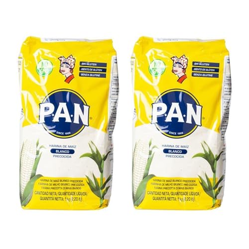 Maismehl PAN aus weiße Mais (Maiz Blanco) 1 kg (Pack of 2) von méxico mágico