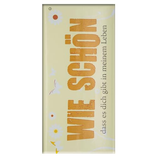 Meybona Bunte Worte Schokolade | Wie schön, dass | Fairtrade Kakao | Manufaktur aus Deutschland | Bean to Bar | Schokoladen-Geschenk 100g von Meybona