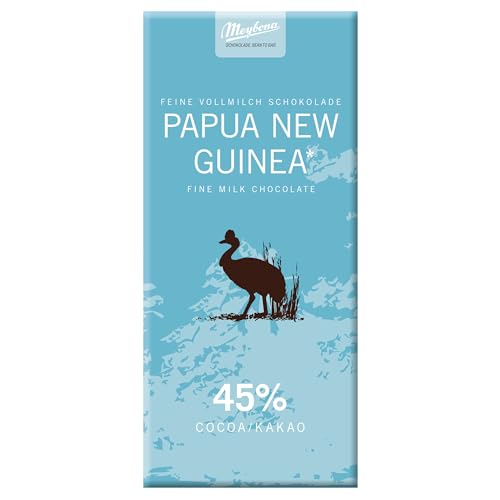 Meybona Urspungs Schokolade Vollmilch | Papua New Guinea | 45% Kakao | Single Origin | Manufaktur aus Deutschland | Bean to Bar | Edel-Schokoladen Geschenk 10 x 100g Großpackung von Meybona