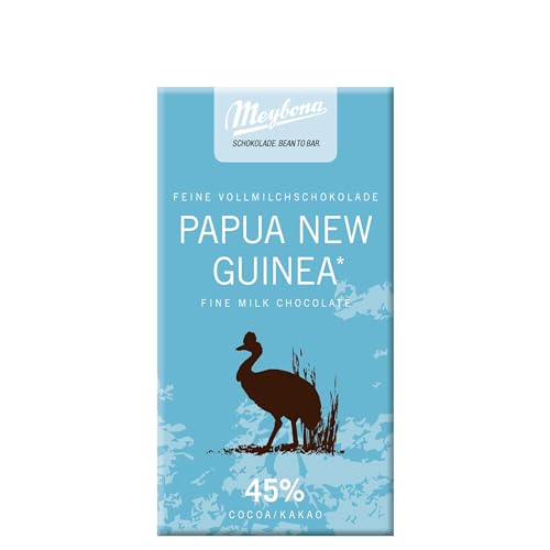 Meybona Urspungs Schokolade Vollmilch | Papua New Guinea | 45% Kakao | Single Origin | Manufaktur aus Deutschland | Bean to Bar | Edel-Schokoladen Geschenk 18 x 40g Großpackung von Meybona